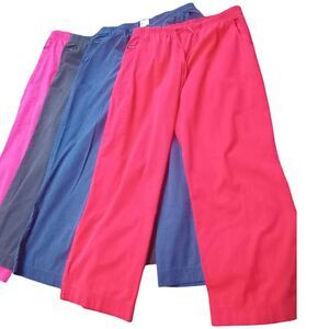 Vtg 90s Y2K Baby Phat Scrub Pants Lot Of 4 Pull On Mid Rise Women's Sz M Work